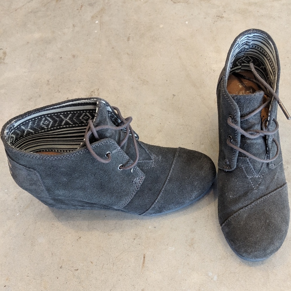 Tom's Wedge Booties